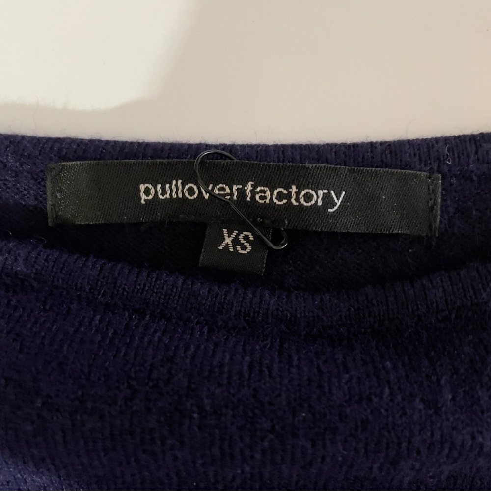 Pullover Factory Navy Sweater Dress Size: Extra Small - Picture 11 of 17
